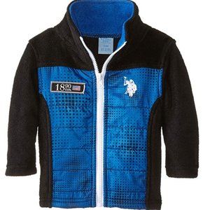 Baby Fashion Outerwear Jacket, Black/Blue, 12M